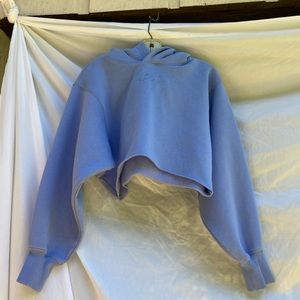 Balance Athletics cropped blue hoody, size medium